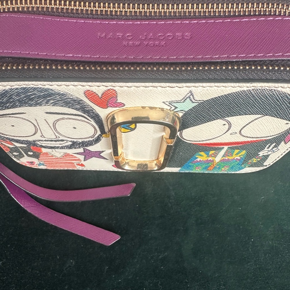 Marc Jacobs X Anna Sui. Purple and Gold Accent Bag - Picture 4 of 6